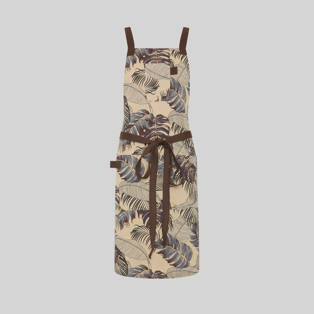 DELANTAL PETO ESTAMPADO FLORES 88X74 CM