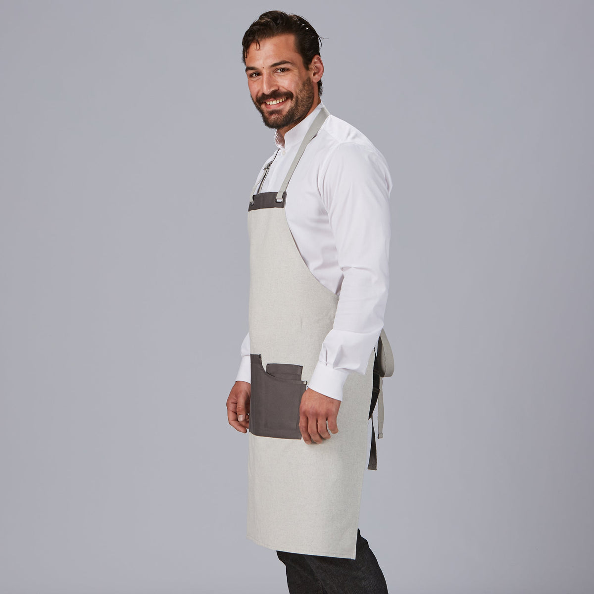 DELANTAL PETO BICOLOR 88X74 CM