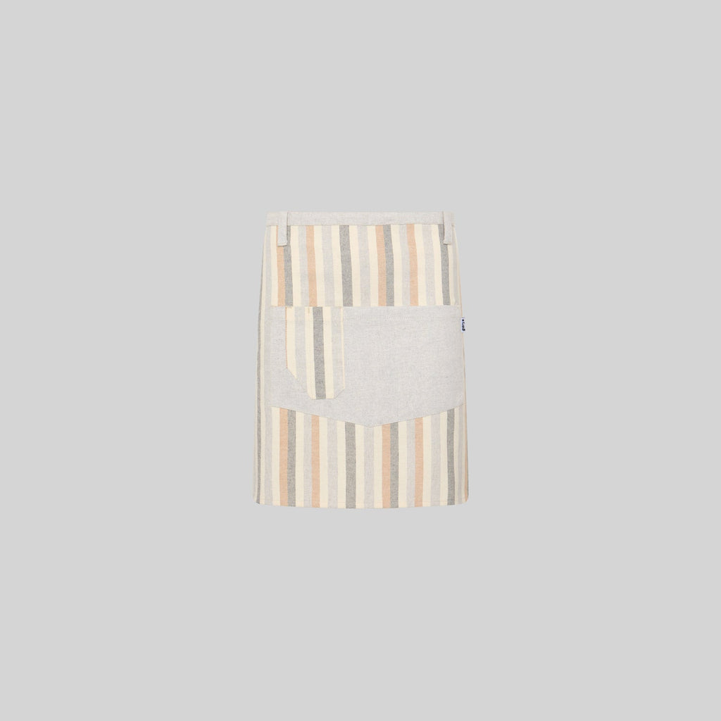 DELANTAL CORTO RAYAS COMBINADO 45X74 CM
