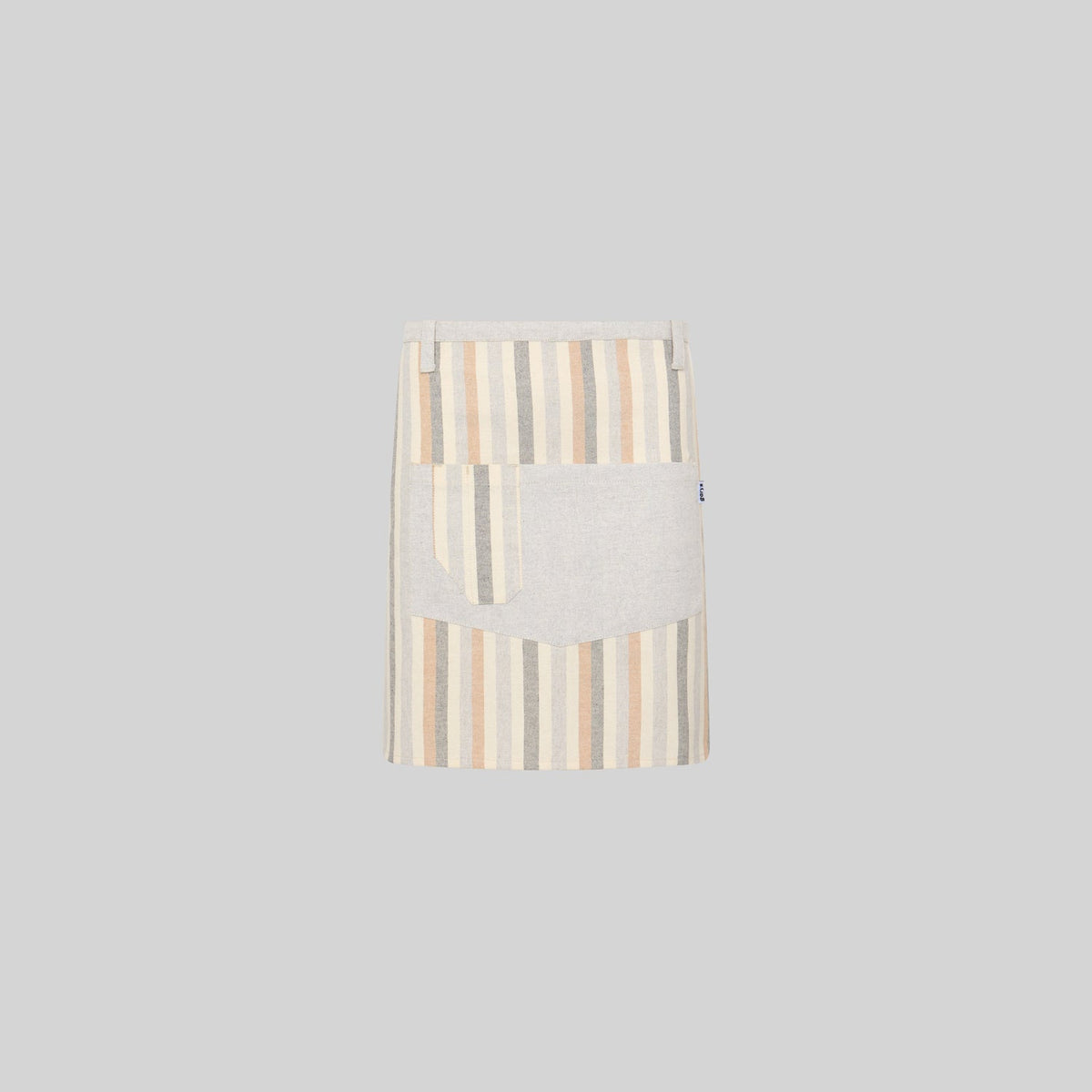 DELANTAL CORTO RAYAS COMBINADO 45X74 CM