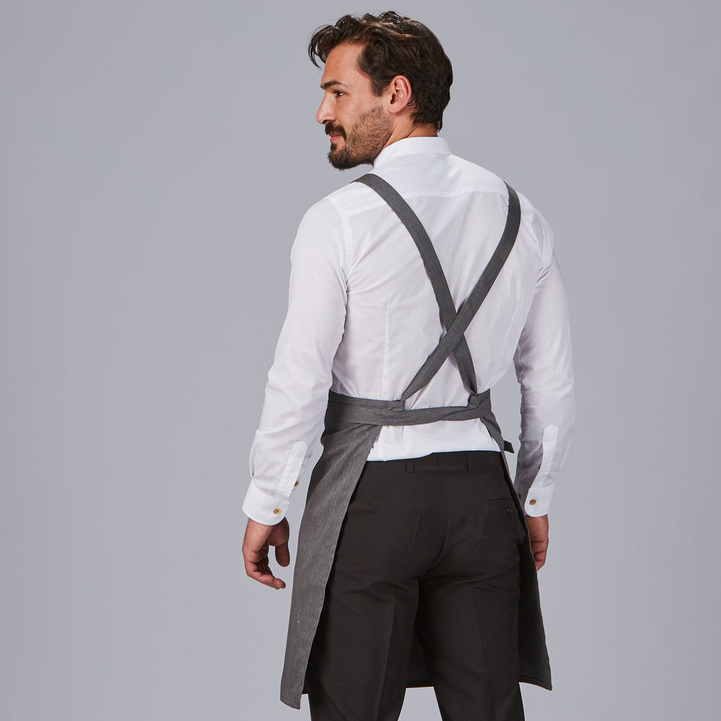 DELANTAL PETO BOLSILLO CARTERA SARGA RECICLADA 88X74 CM