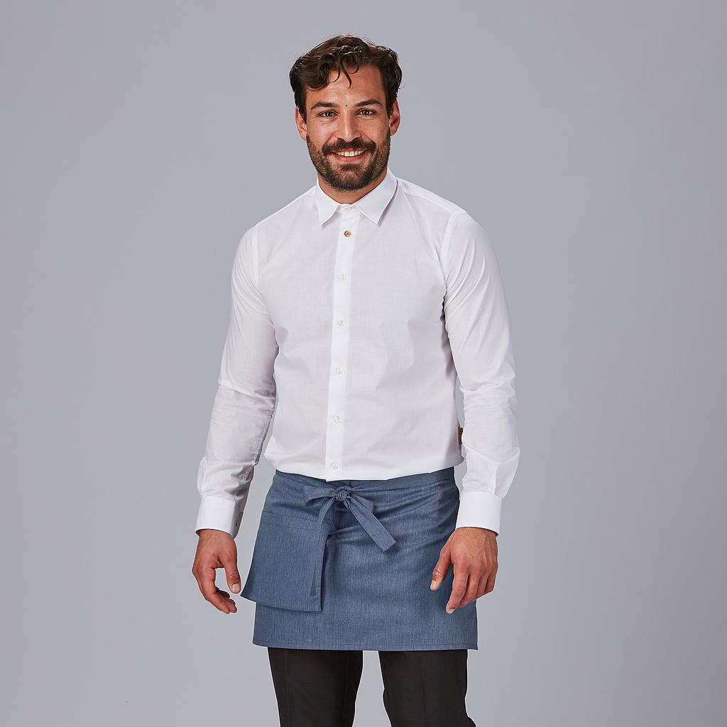 DELANTAL CORTO BOLSILLO CARTERA SARGA RECICLADA 35X67 CM