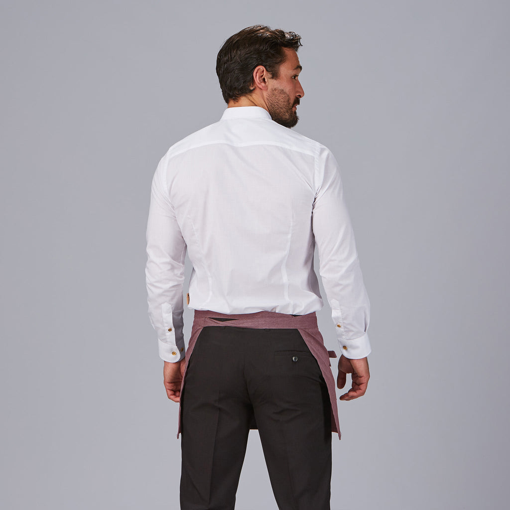 DELANTAL CORTO BOLSILLO CARTERA SARGA RECICLADA 35X67 CM
