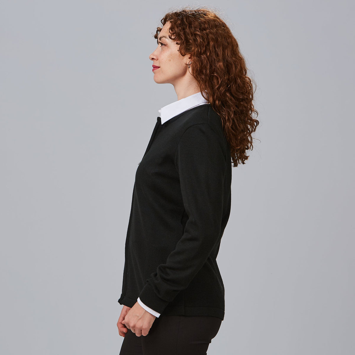 CARDIGAN MUJER PUNTO GRUESO CON CREMALLERA
