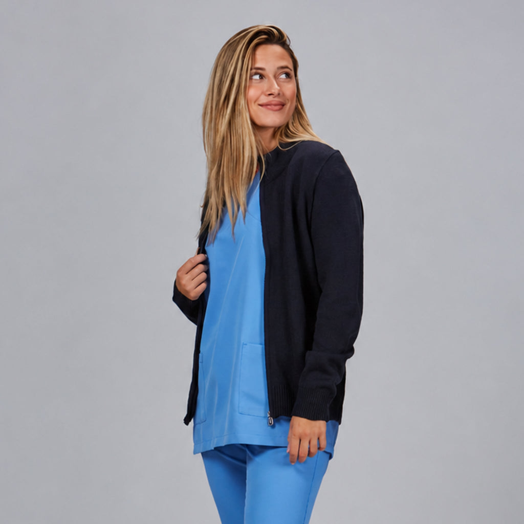 CARDIGAN MUJER PUNTO GRUESO CON CREMALLERA