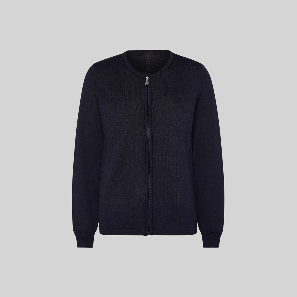 CARDIGAN MUJER PUNTO FINO CON CREMALLERA
