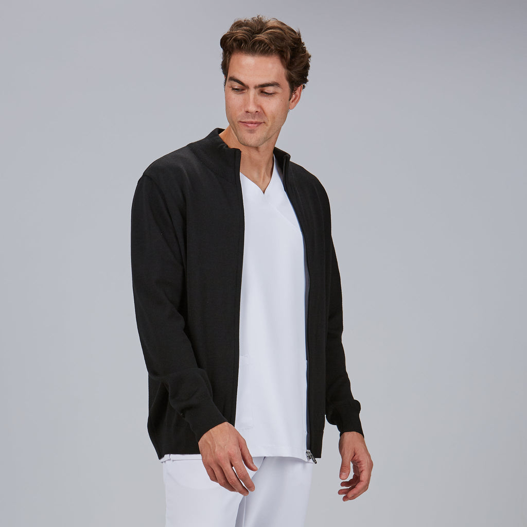 CARDIGAN HOMBRE PUNTO FINO CON CREMALLERA