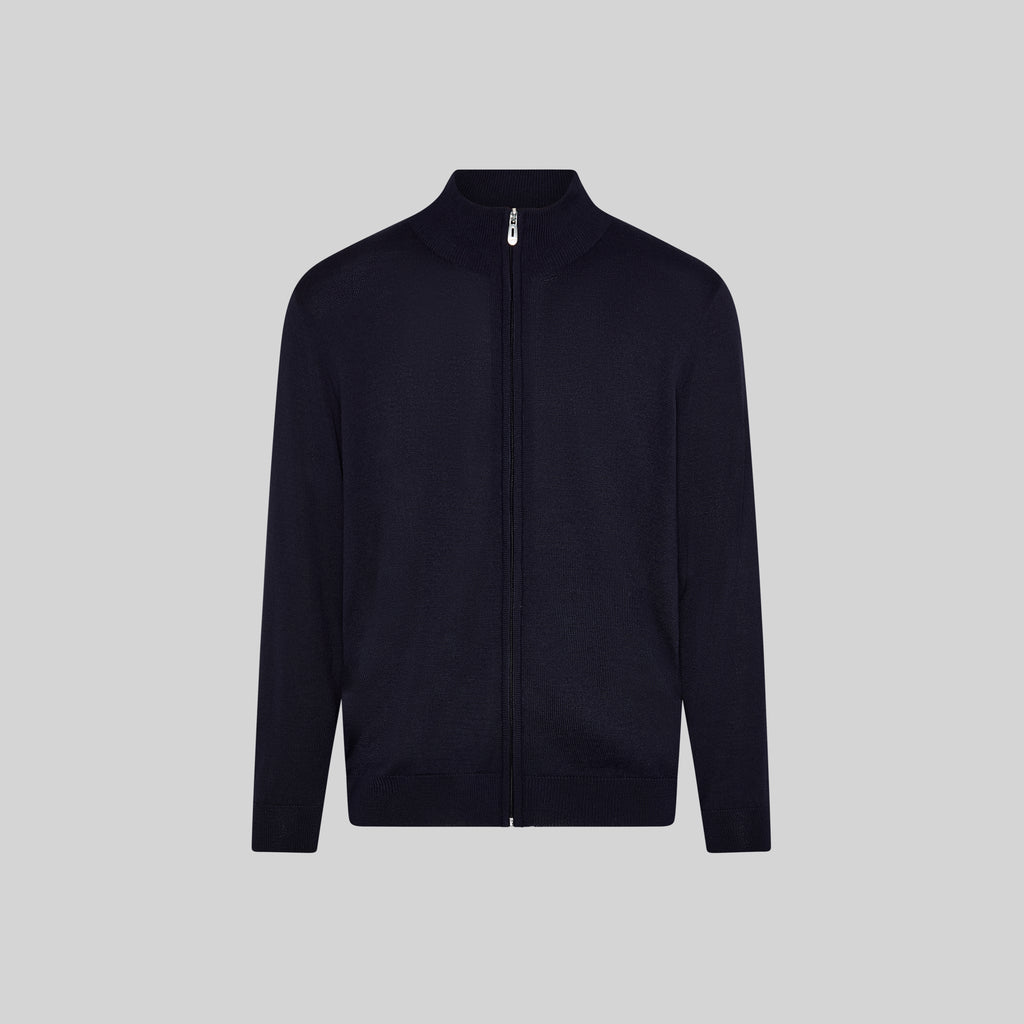 CARDIGAN HOMBRE PUNTO FINO CON CREMALLERA