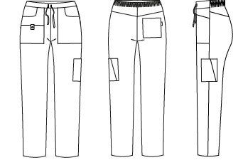 PANTALON UNISEX CON BOLSILLOS TEJANO PERSIA
