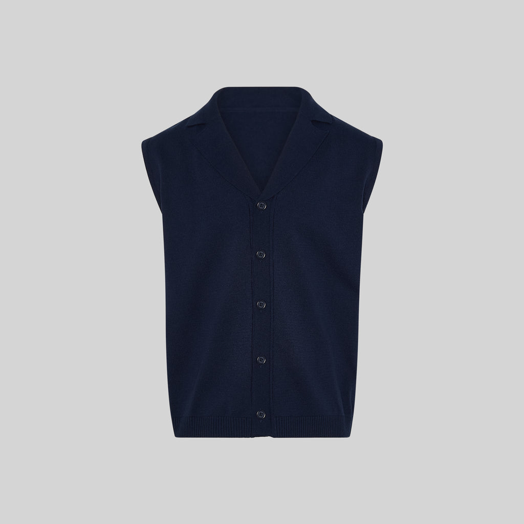 CHALECO CUELLO SOLAPA ABOTONADO HOMBRE