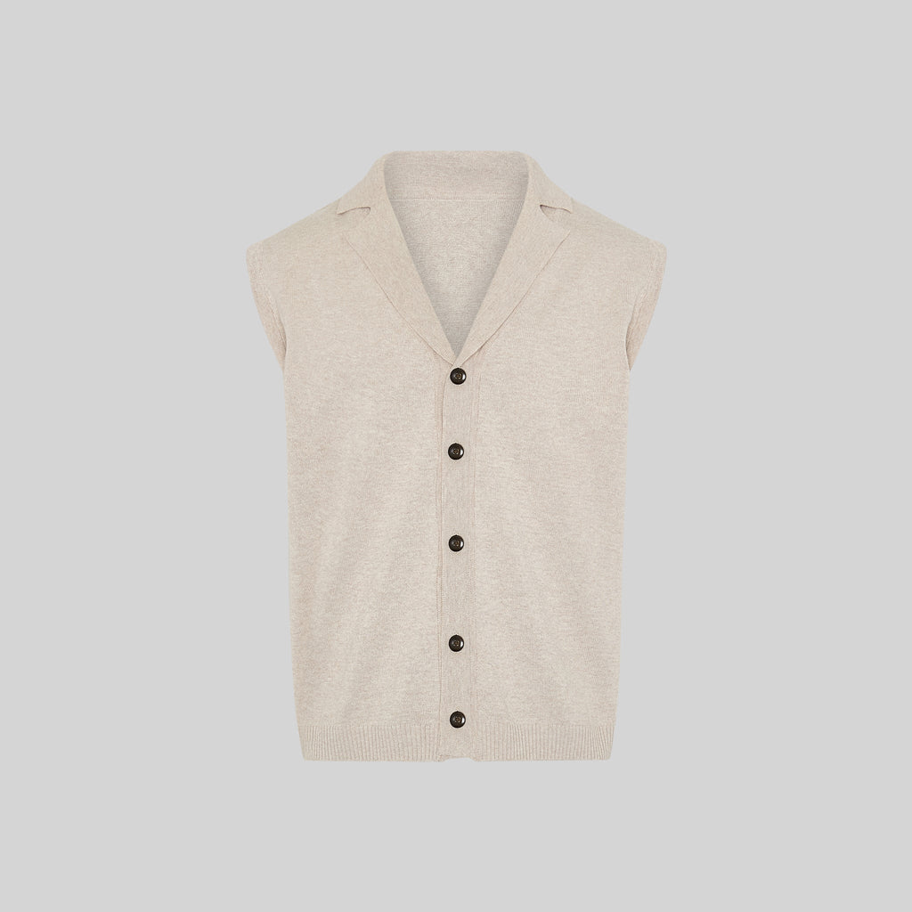 CHALECO CUELLO SOLAPA ABOTONADO HOMBRE