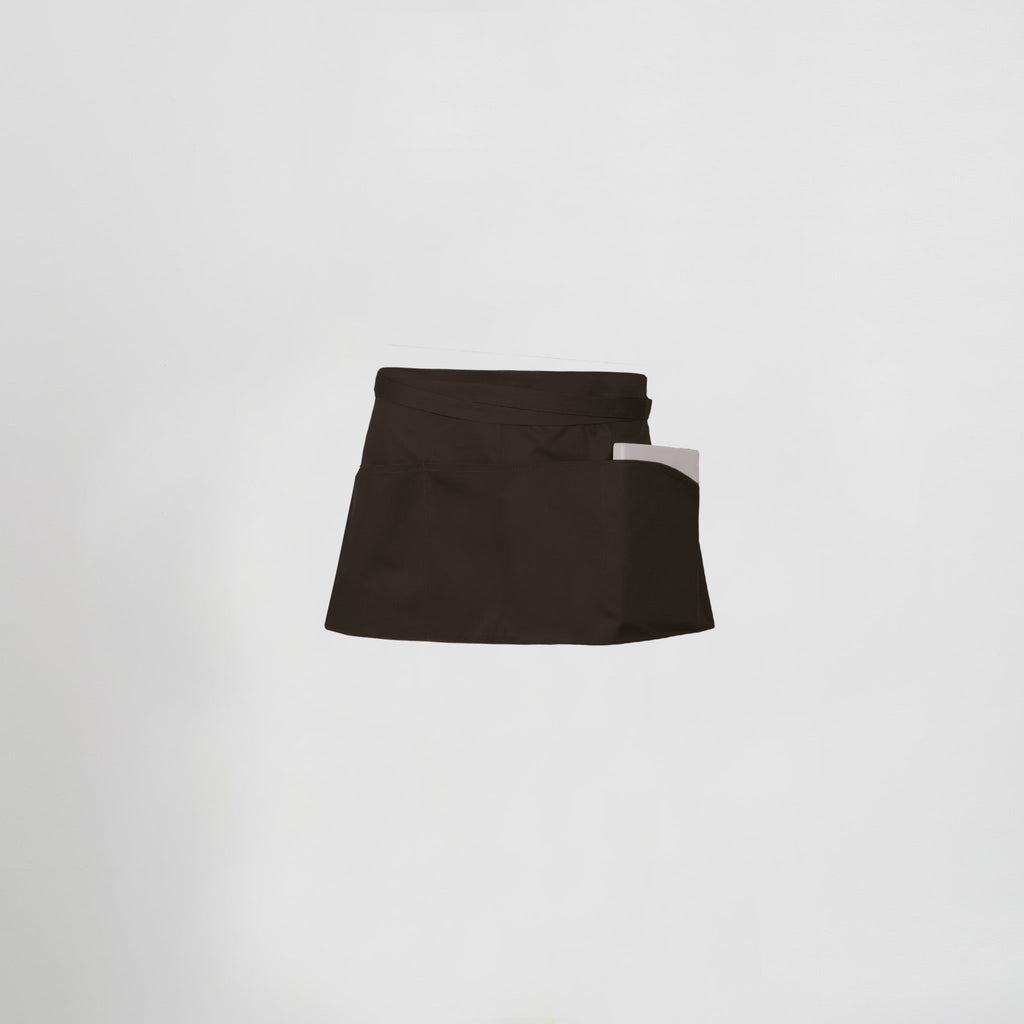 DELANTAL S/PETO CORTO C/BOLS. CINTAS ALGODON 30X60 CM