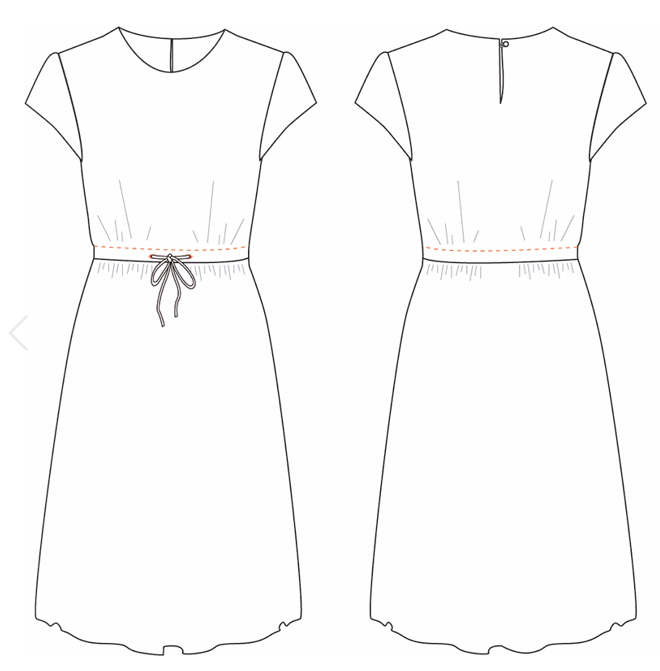 VESTIDO CON CORDON TRIVIAL