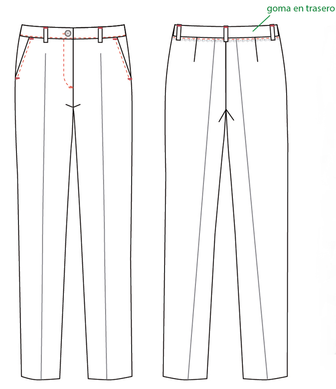 PANTALON MUJER GOMA TRASERA TRIVIAL