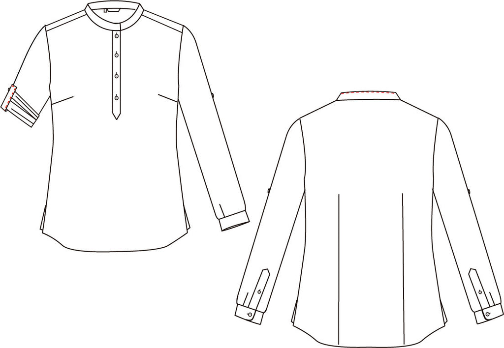 CAMISA MUJER LINO/COTTON CUELLO MAO KAULA