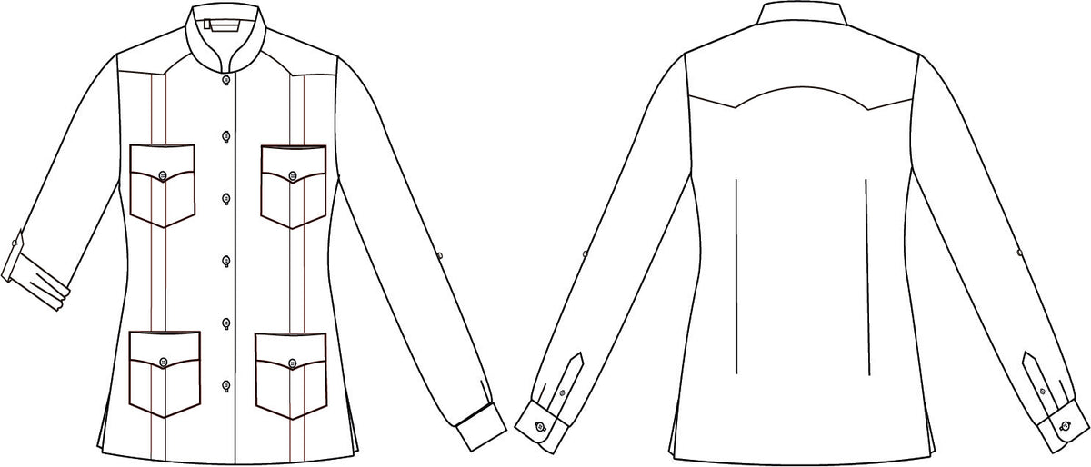 GUAYABERA MUJER CUELLO MAO ISABELA