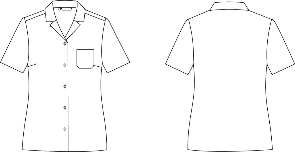 CAMISA MUJER CUELLO SOLAPA HAWAIANA