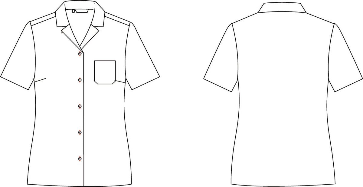 CAMISA MUJER CUELLO SOLAPA HAWAIANA