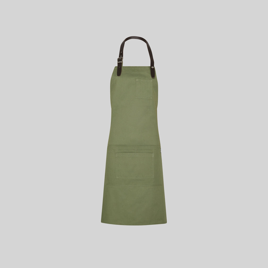 DELANTAL CON PETO CINTA DE CUERO 72X80 CM