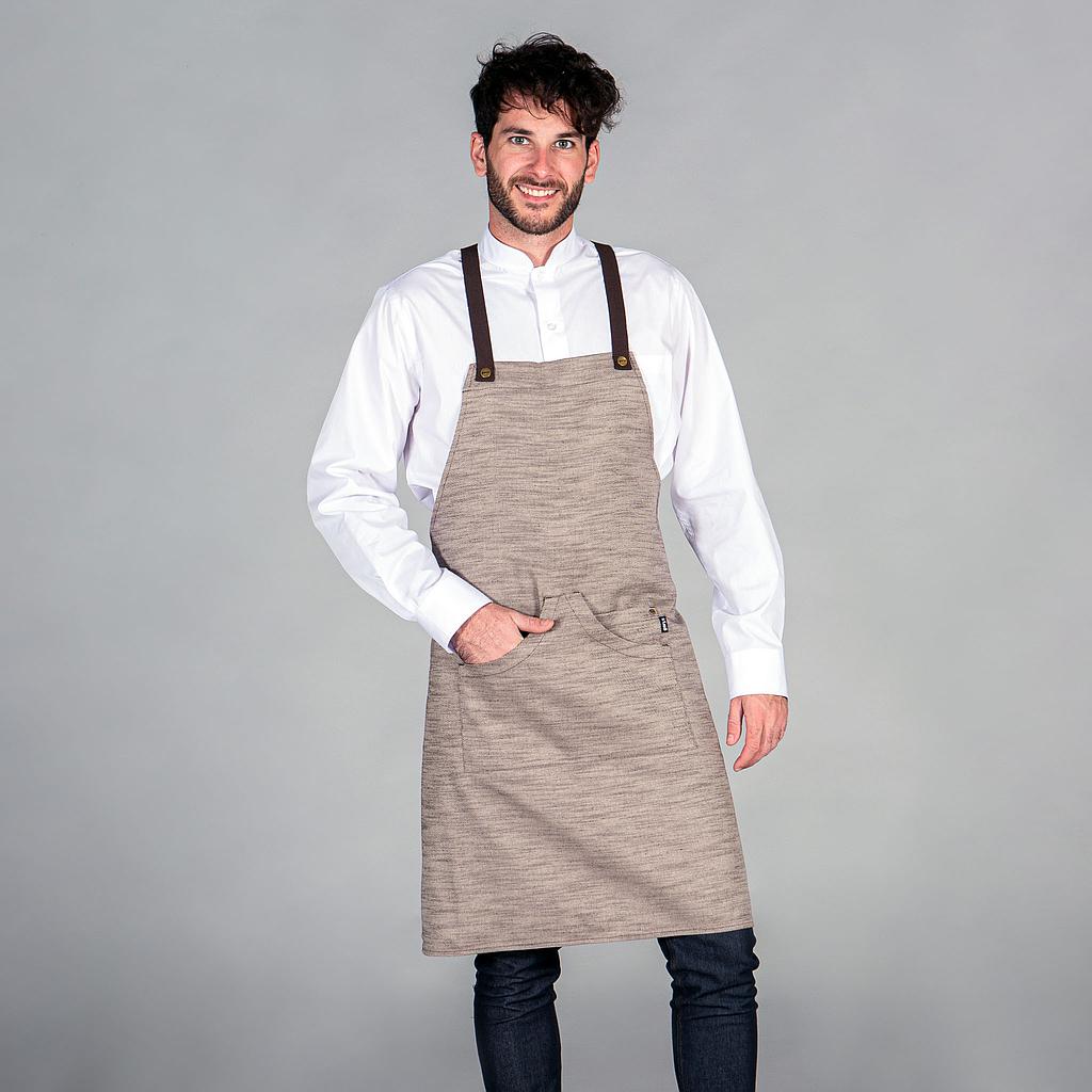 DELANTAL CON PETO SARGA RUSTICA 87X74 CM