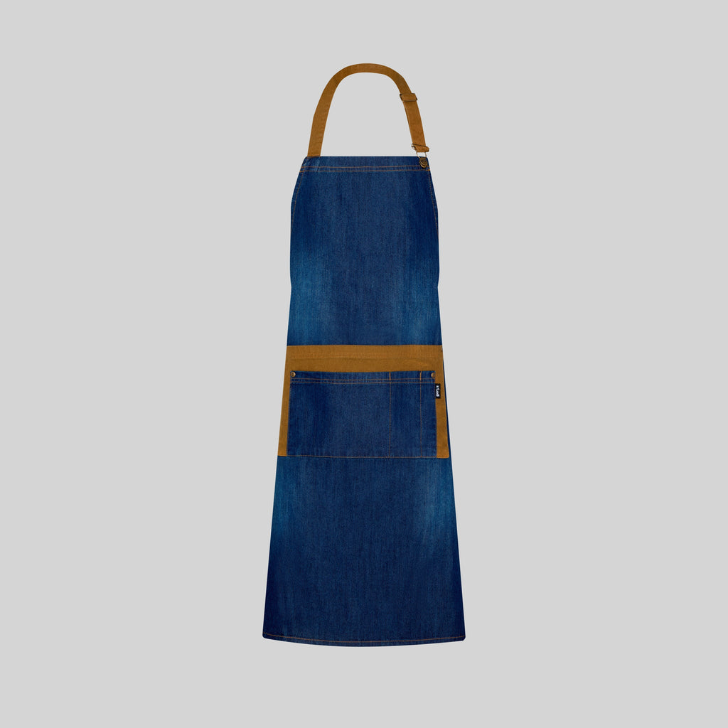 DELANTAL CON PETO LAVADO TEJANO AÑIL COMBI ALBERO 85X80 CM