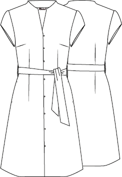 VESTIDO BOTON FORRADO VIVAZ X.LINEN