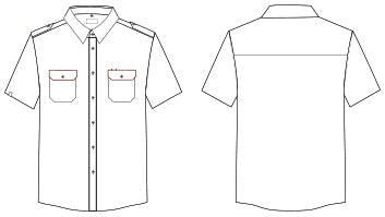 CAMISA UNISEX CHARRETERAS M/C ELASTAN