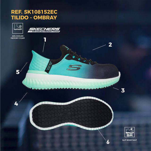 SLIP-INS WORK: TILIDO - OMBRAY SKECHERS MUJER