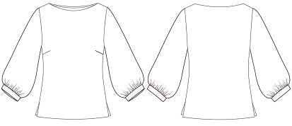 BLUSA MUJER MANGA RIZADA ROSANNA