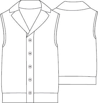 CHALECO CUELLO SOLAPA ABOTONADO HOMBRE