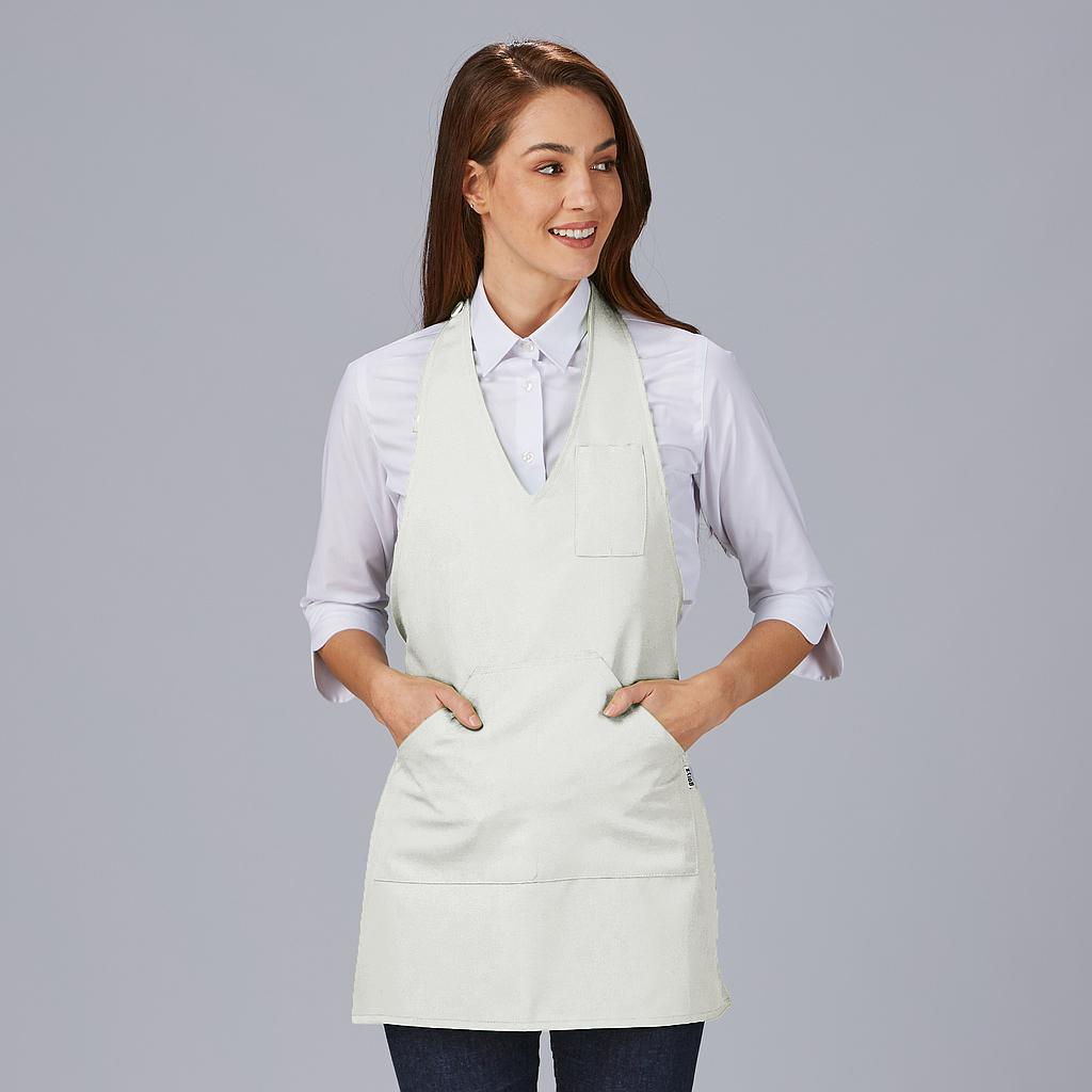 DELANTAL BISTRO ESCOTE PICO BOLSILLO CENTRO 80X65 CM