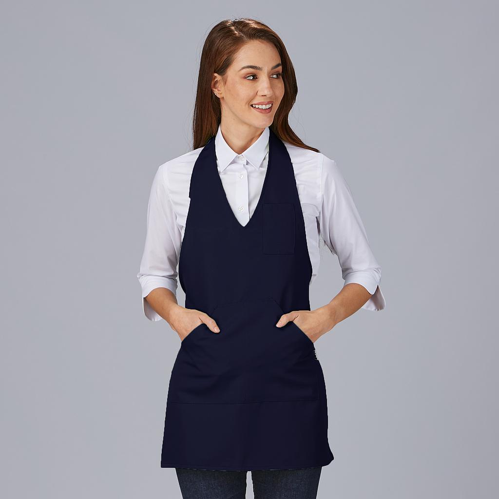 DELANTAL BISTRO ESCOTE PICO BOLSILLO CENTRO 80X65 CM