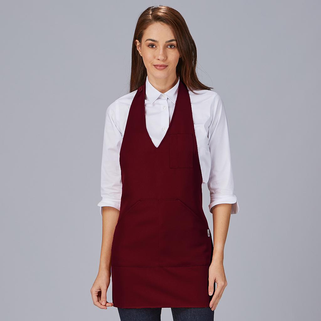 DELANTAL BISTRO ESCOTE PICO BOLSILLO CENTRO 80X65 CM