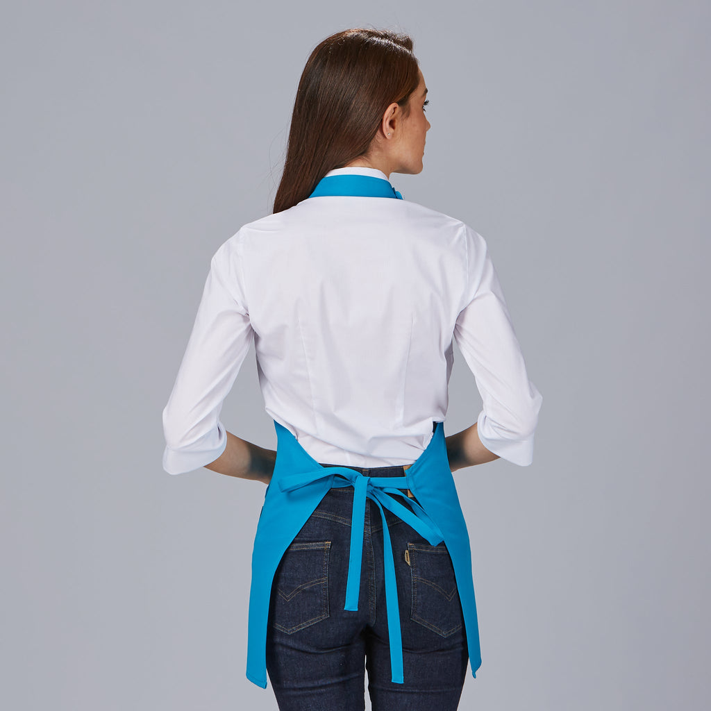 DELANTAL BISTRO ESCOTE PICO BOLSILLO CENTRO 80X65 CM