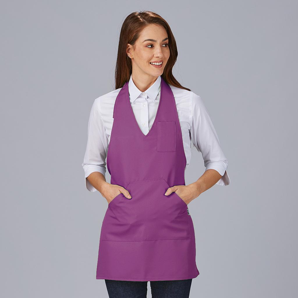 DELANTAL BISTRO ESCOTE PICO BOLSILLO CENTRO 80X65 CM