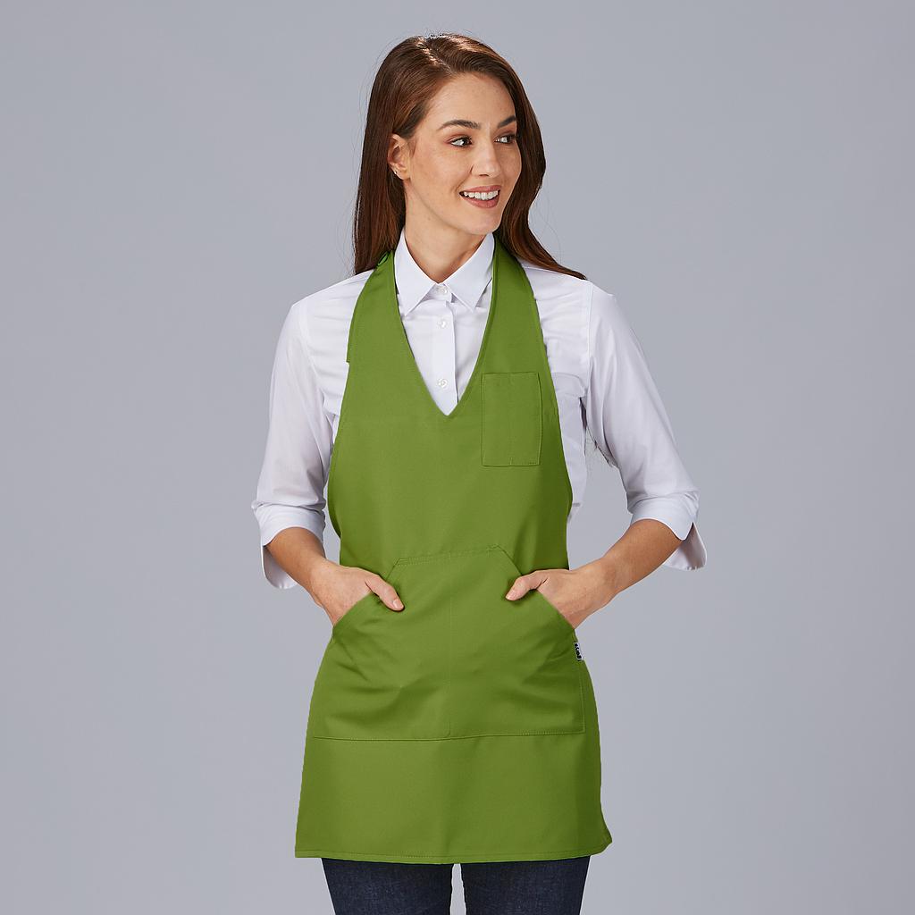 DELANTAL BISTRO ESCOTE PICO BOLSILLO CENTRO 80X65 CM