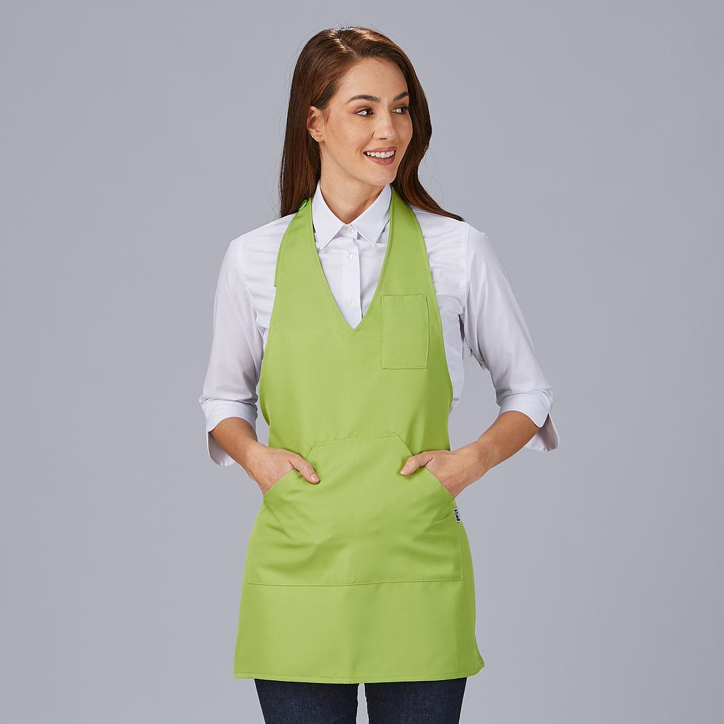 DELANTAL BISTRO ESCOTE PICO BOLSILLO CENTRO 80X65 CM