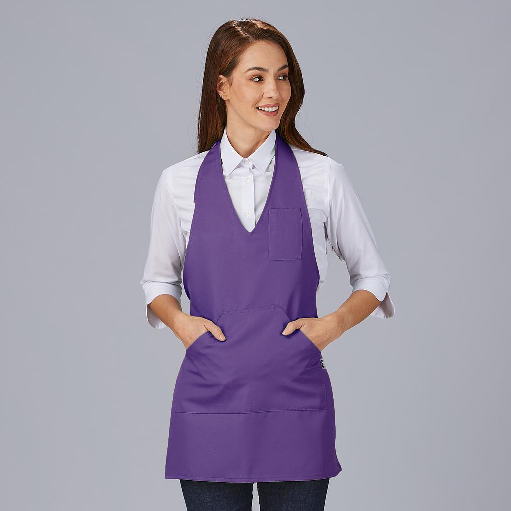 DELANTAL BISTRO ESCOTE PICO BOLSILLO CENTRO 80X65 CM