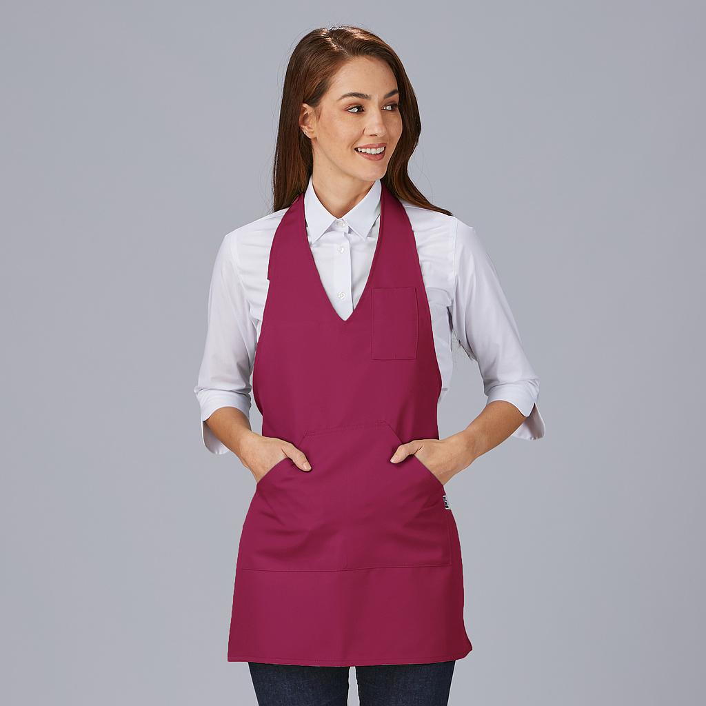 DELANTAL BISTRO ESCOTE PICO BOLSILLO CENTRO 80X65 CM