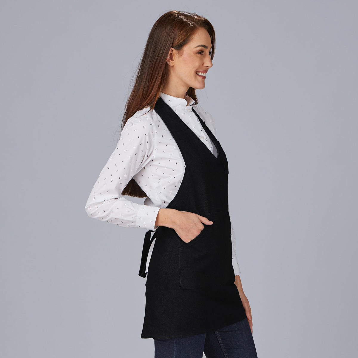 DELANTAL BISTRO SARGA POLIESTER 80X65 CM