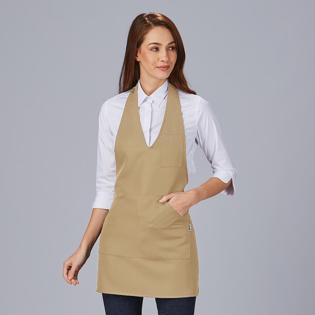 DELANTAL BISTRO SARGA POLIESTER 80X65 CM