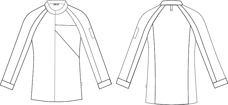 CHAQUETA COCINA UNISEX MANGA RANGLAN RUBIO