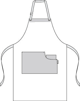 DELANTAL PETO BICOLOR 88X74 CM