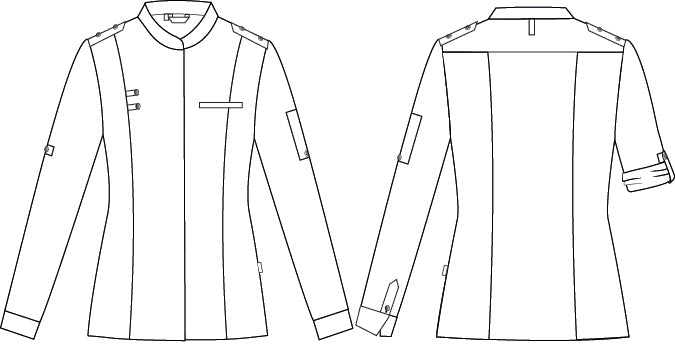 CHAQUETA COCINA MUJER SATEN ALGODON SOLA