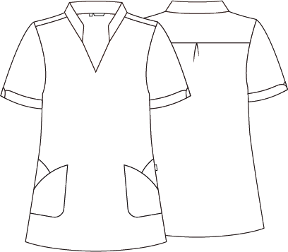 BLUSA MUJER CERRADA BOLSILLOS M/C MAY