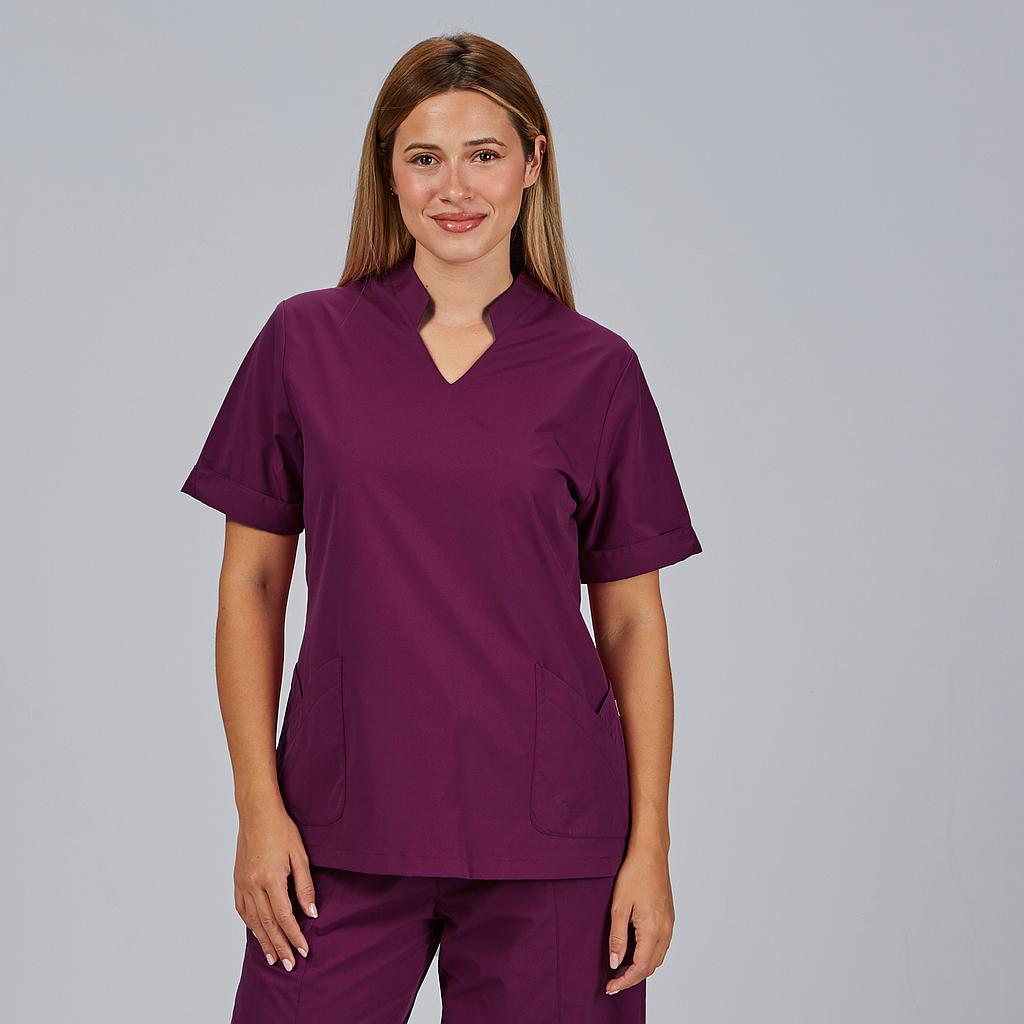 BLUSA MUJER CERRADA BOLSILLOS M/C MAY