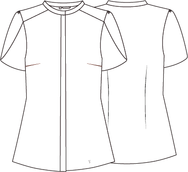 BLUSA MUJER BOTON OCULTO M/C LINA