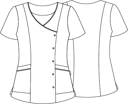 BLUSA MUJER BOTON PRESION M/C AINA