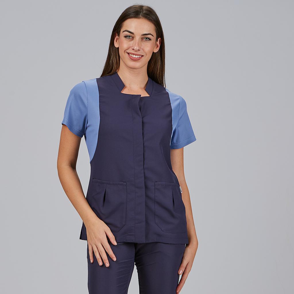 BLUSA MUJER BOTON OCULTO M/C CARMINA