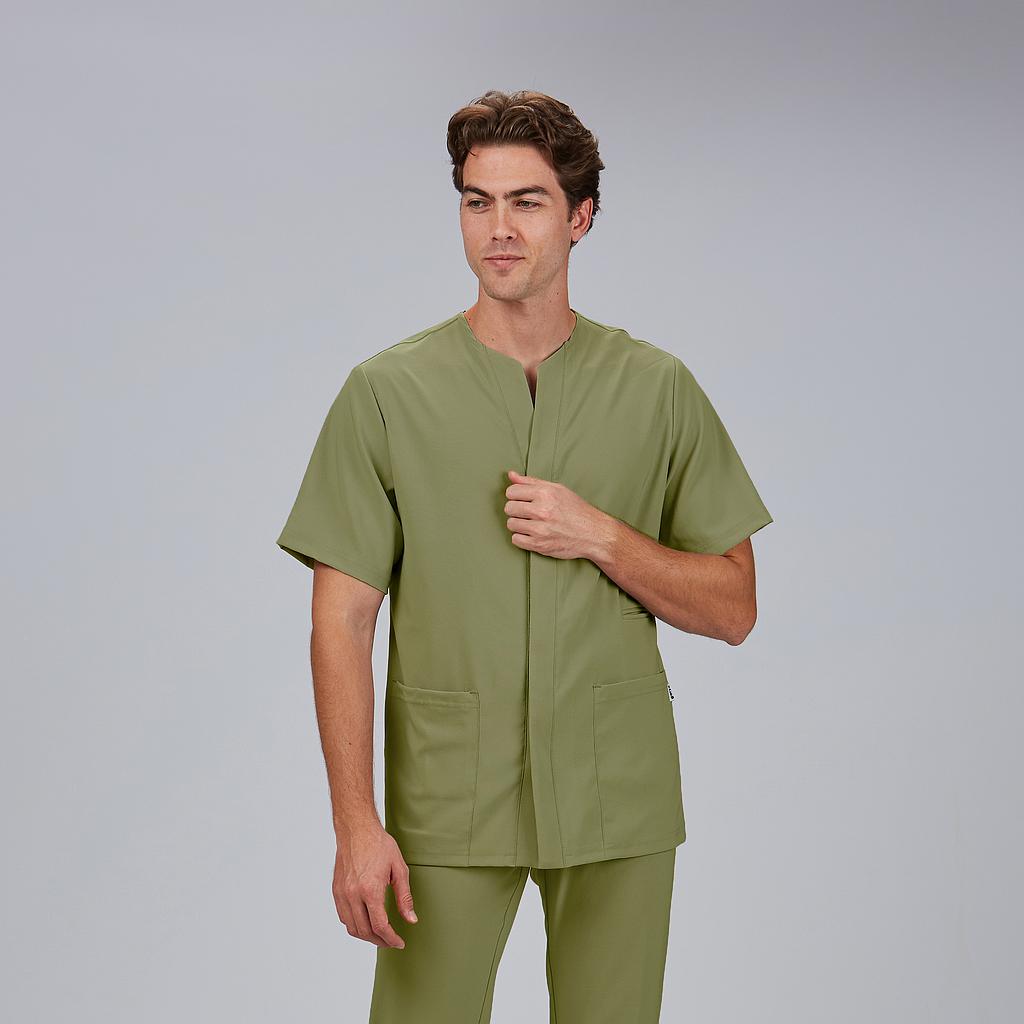 BLUSA HOMBRE ABIERTA CUELLO PICO M/C ALONSO